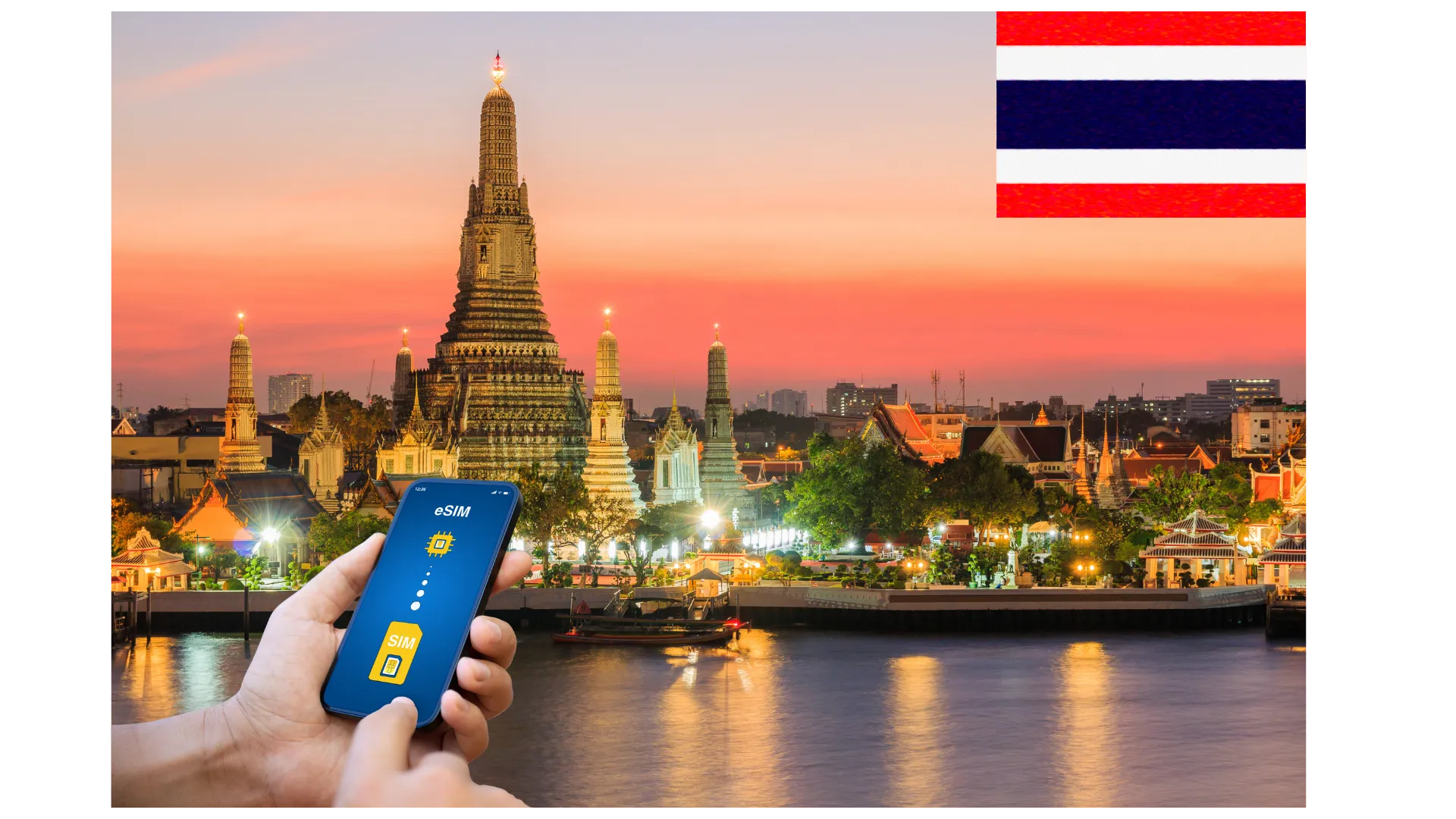 Du khách dùng eSIM Thái Lan tại Bangkok