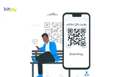 智慧型手機內嵌數位 eSIM 示意圖
