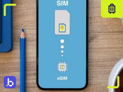 Minh họa eSIM kỹ thuật số tích hợp trong điện thoại thông minh