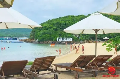 나트랑 Hòn Tre 섬 Đầm Bấy의 Green Oasis 비치 BBQ와 캠핑 구역