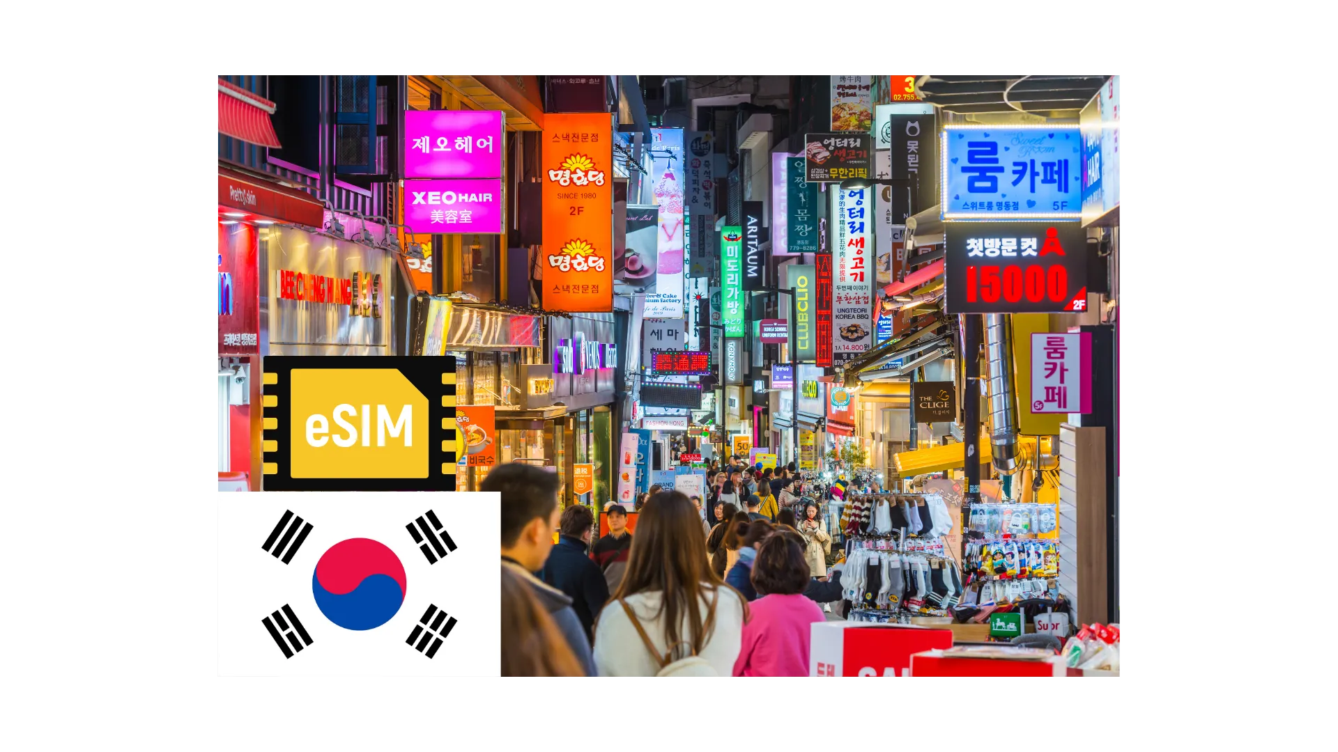 Du khách dùng eSIM Hàn Quốc check-in tại Seoul