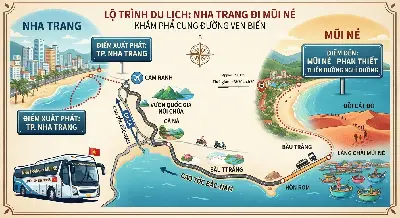 Xe đưa đón tuyến Nha Trang đi Mũi Né Phan Thiết