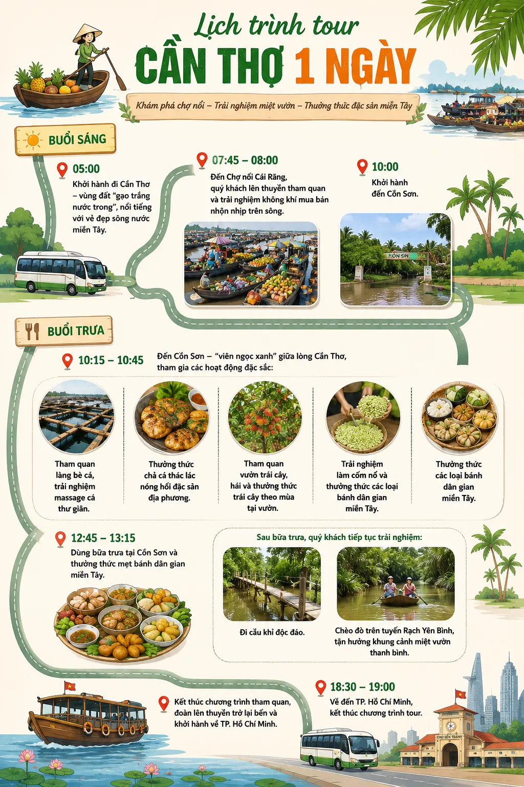 CẦN THƠ: BỮA SÁNG TRÊN SÔNG & MIỆT VƯỜN CỒN SƠN (ảnh 5)