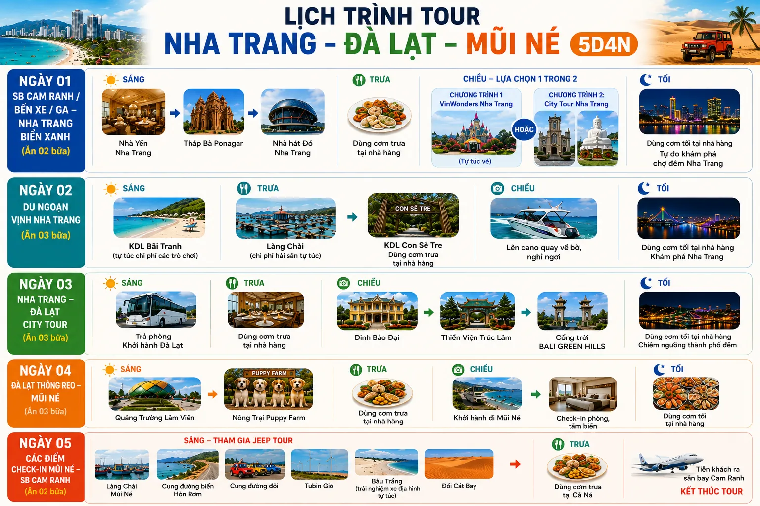 TOUR NHA TRANG – ĐÀ LẠT – MŨI NÉ 5D4N (ảnh 5)