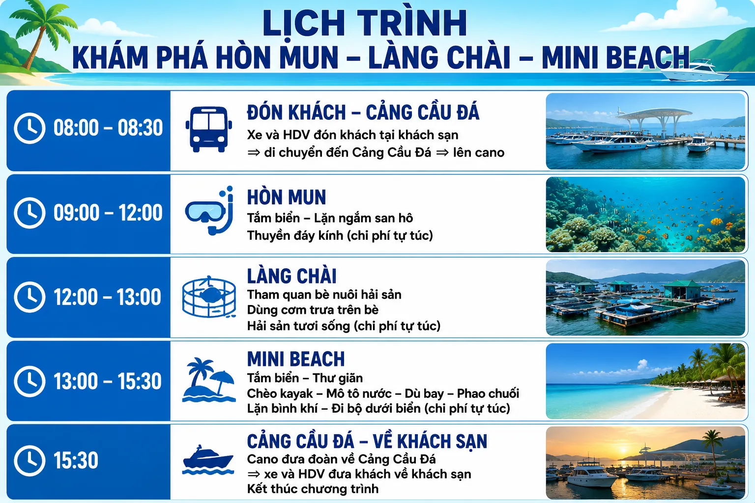 TOUR 3 ĐẢO HÒN MUN - MINIBEACH (ảnh 5)