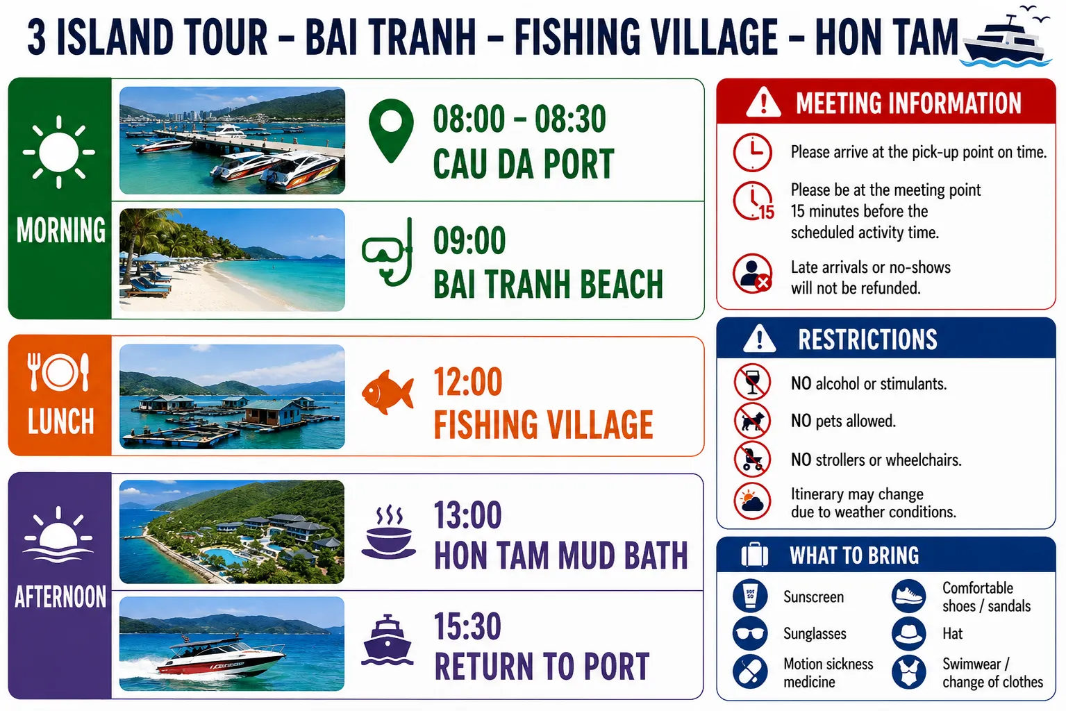 Tour 3 đảo Vip Bãi Tranh - Làng Chài - Hòn Tằm (ảnh 5)