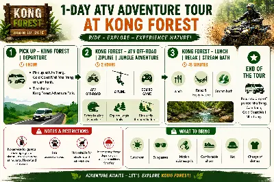 TOUR LÁI XE ĐỊA HÌNH ATV TẠI KONG FOREST (1 NGÀY) (ảnh 5)