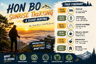 Tour Đà Lạt: Trekking ngắm bình minh núi Hòn Bồ & Săn mây (ảnh 5)