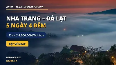 TOUR NHA TRANG – ĐÀ LẠT 5 NGÀY 4 ĐÊM