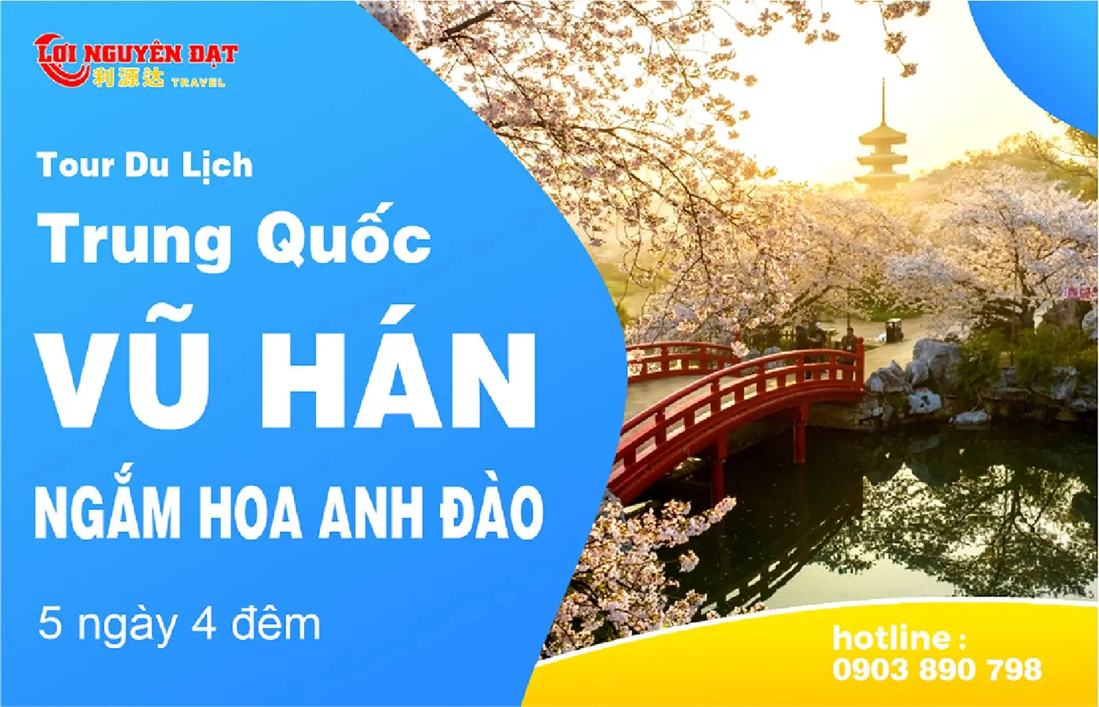 Tour Vũ Hán Ngắm Hoa Anh Đào: Đông Hồ - Thanh Xuyên Đình - Hoàng Hạc Lâu 5 ngày 4 đêm — Trung Quốc