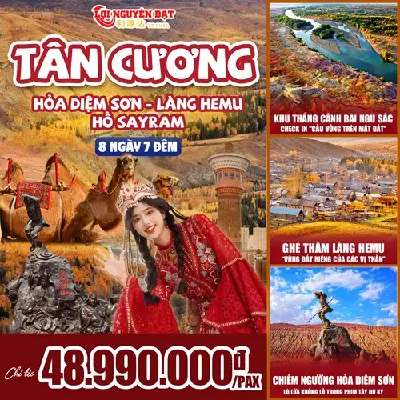 Tour Tân Cương: Kanas - Làng Hemu - Hồ Sayram - Hỏa Diệm Sơn 8 ngày 7 đêm (ảnh 2)