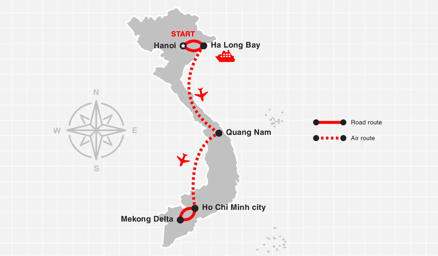 Tour Việt Nam 10 ngày: Hà Nội – vịnh Hạ Long – Hội An – TP.HCM