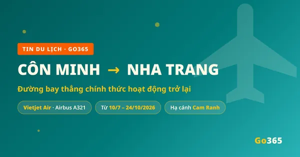 Đường bay thẳng Côn Minh – Nha Trang do Vietjet Air khai thác bằng Airbus A321